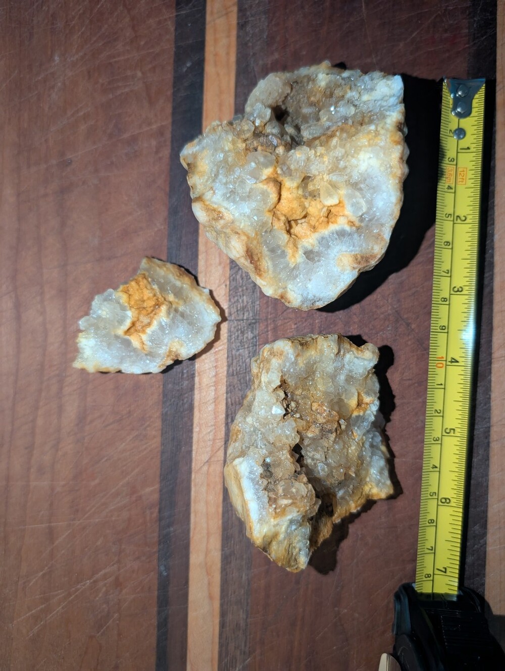 Natural Kentucky Quartz Geode – Cracked Open into 3 Pieces – Sparkling - Picture 8 of 16